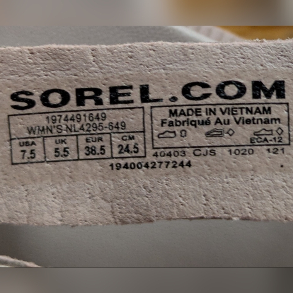Sorel Roaming Criss Cross Sandals Mauve Leather Size 7.5 - Picture 10 of 12